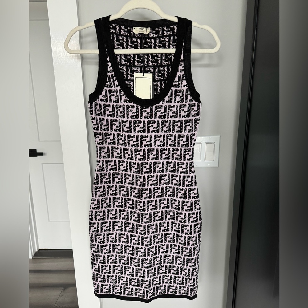 FENDI X JOSHUA VIDES FF LOGO DRESS